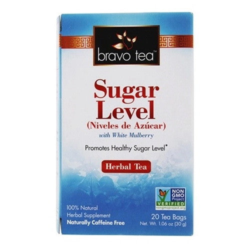 Bravo Tea 100% Natural Sugar Level Herbal Tea Bags, 20 Ea